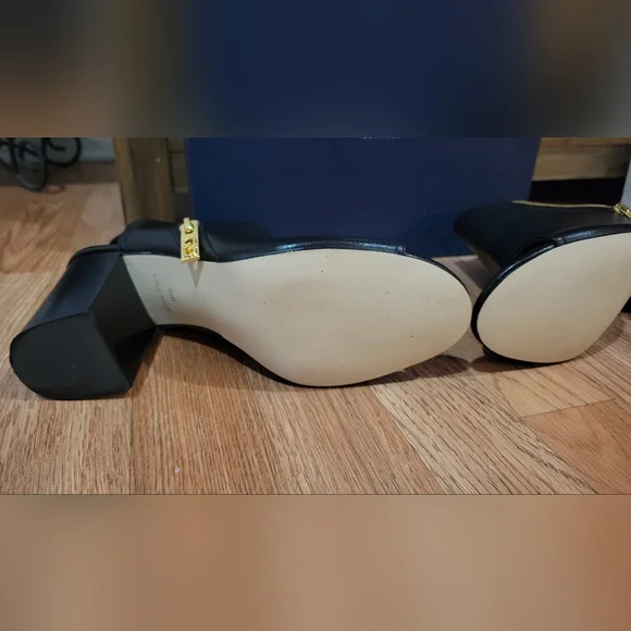 Cole Haan ZULA SHOOTIE II Block Heel Open Toe Shoe, Black leather, Size 9B - Picture 10 of 12